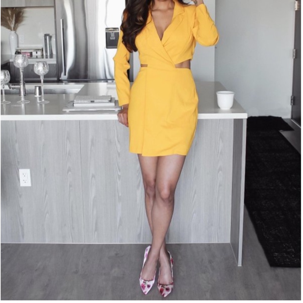 Cutout Mini Blazer Dress
